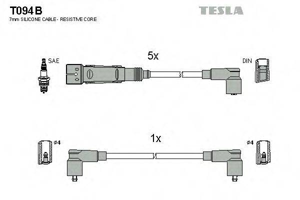 TESLA T094B Комплект проводов зажигания