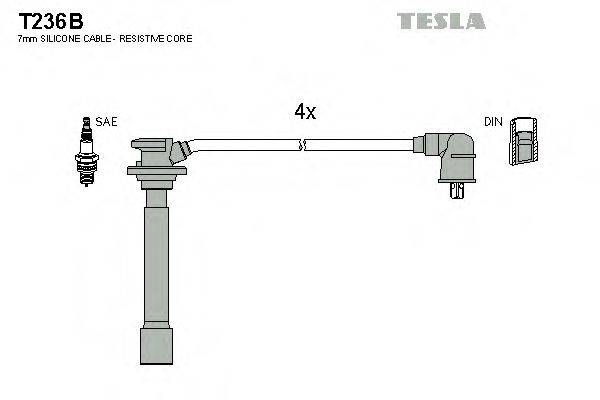 TESLA T236B Комплект проводов зажигания
