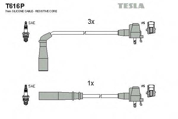 TESLA T616P Комплект дротів запалення