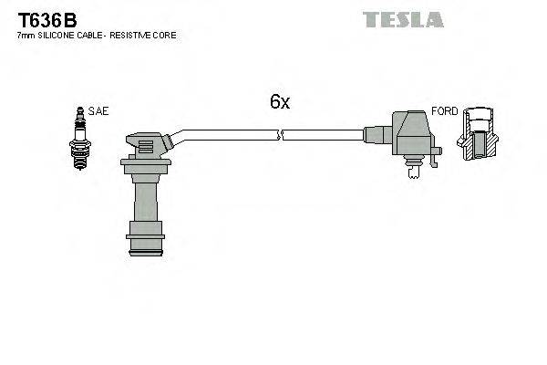 TESLA T636B Комплект проводов зажигания