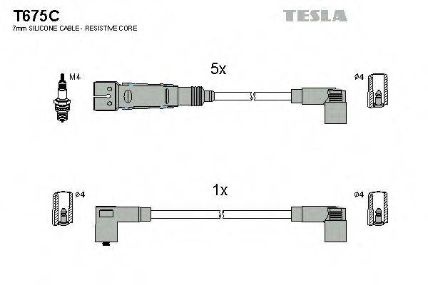 TESLA T675C Комплект проводов зажигания