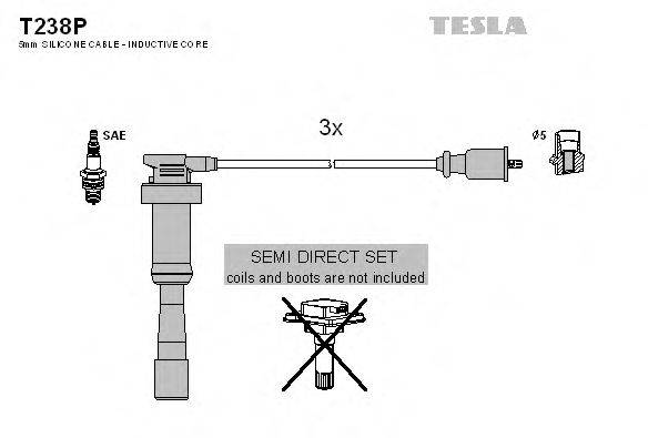TESLA T238P Комплект дротів запалення