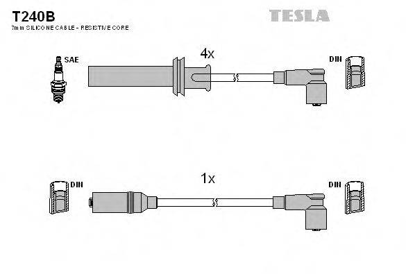 TESLA T240B Комплект проводов зажигания