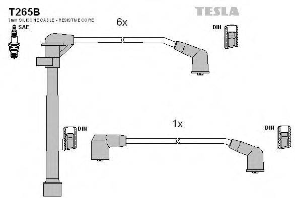 TESLA T265B Комплект проводов зажигания