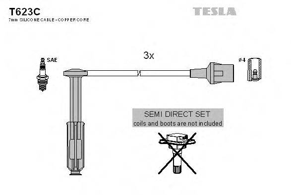 TESLA T623C Комплект проводов зажигания