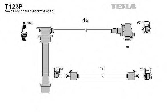 TESLA T123P Комплект дротів запалення