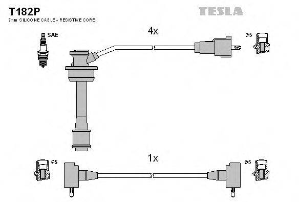 TESLA T182P Комплект проводов зажигания