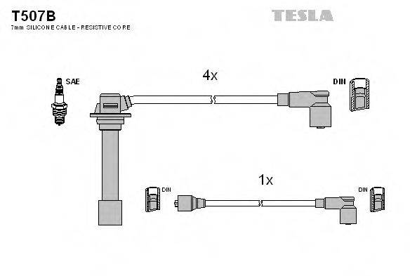 TESLA T507B Комплект проводов зажигания