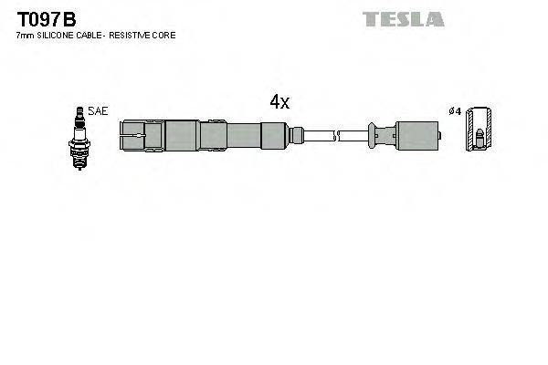TESLA T097B Комплект проводов зажигания