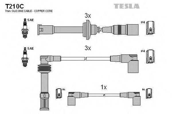 TESLA T210C Комплект дротів запалення