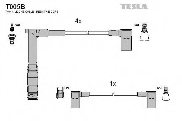 TESLA T005B Комплект проводов зажигания