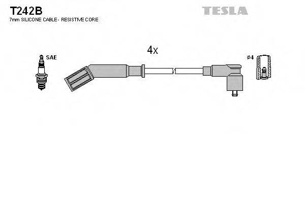 TESLA T242B Комплект проводов зажигания