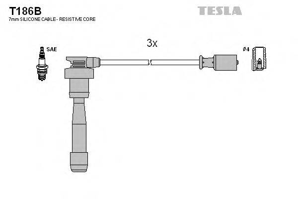Комплект дротів запалення TESLA T186B
