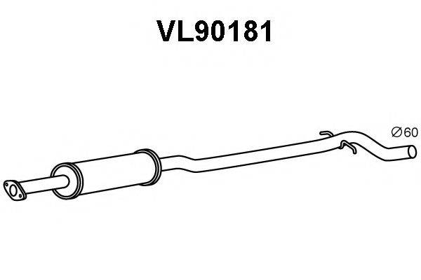 VENEPORTE VL90181 Средний глушитель выхлопных газов