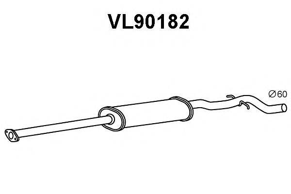 VENEPORTE VL90182 Средний глушитель выхлопных газов