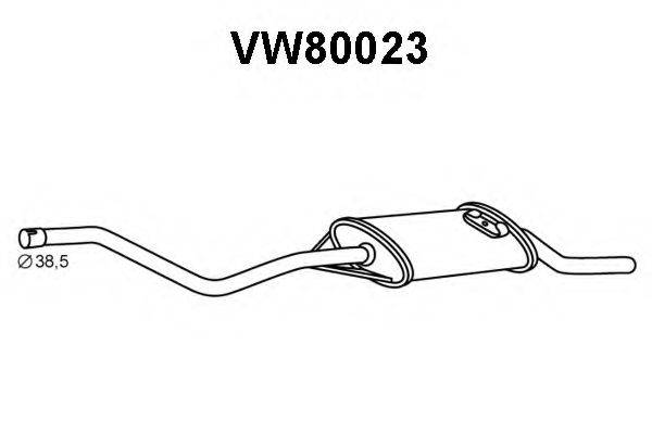 VENEPORTE VW80023 Глушник вихлопних газів кінцевий