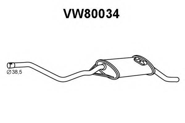Глушитель выхлопных газов конечный VENEPORTE VW80034