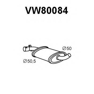 VENEPORTE VW80084 Середній глушник вихлопних газів