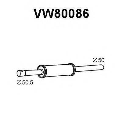Предглушитель выхлопных газов VENEPORTE VW80086