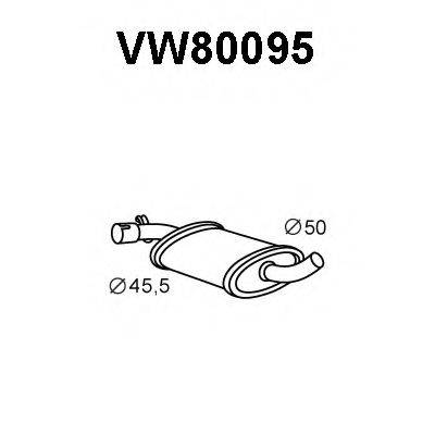 Средний глушитель выхлопных газов VENEPORTE VW80095