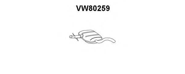 VENEPORTE VW80259 Середній глушник вихлопних газів