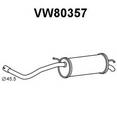 Глушник вихлопних газів кінцевий VENEPORTE VW80357