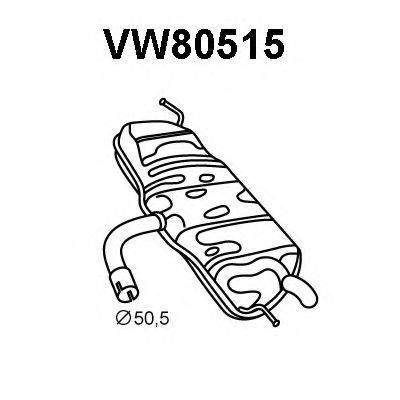 Глушитель выхлопных газов конечный VENEPORTE VW80515