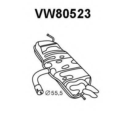 VENEPORTE VW80523 Глушник вихлопних газів кінцевий