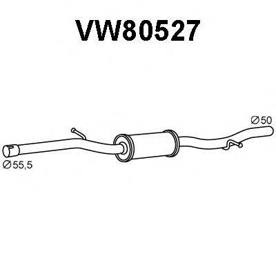 Средний глушитель выхлопных газов VENEPORTE VW80527