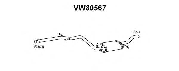 Середній глушник вихлопних газів VENEPORTE VW80567