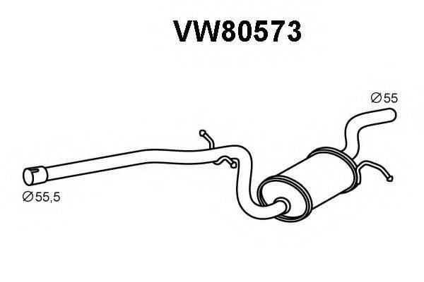 Середній глушник вихлопних газів VENEPORTE VW80573