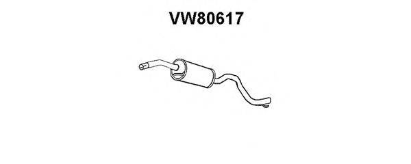 VENEPORTE VW80617 Середній глушник вихлопних газів