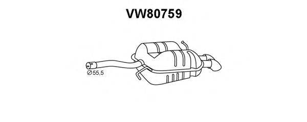 Глушитель выхлопных газов конечный VENEPORTE VW80759