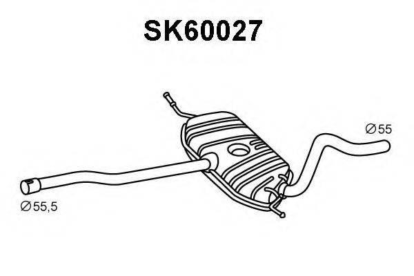 VENEPORTE SK60027 Предглушитель выхлопных газов