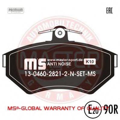 Комплект тормозных колодок, дисковый тормоз MASTER-SPORT 13046028212N-SET-MS