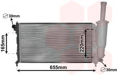 Радиатор, охлаждение двигателя VAN WEZEL 17002218