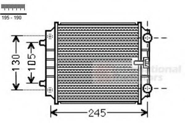 Радиатор, охлаждение двигателя VAN WEZEL 03002336