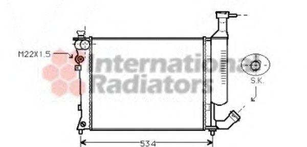 Радиатор, охлаждение двигателя VAN WEZEL 09002167