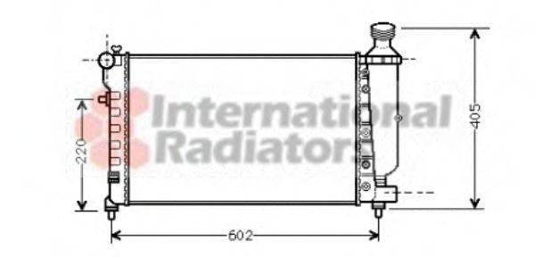 Радиатор, охлаждение двигателя VAN WEZEL 09002196