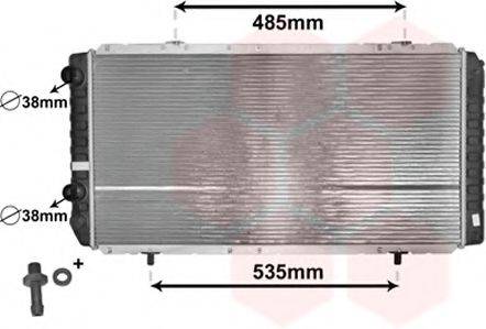 Радиатор, охлаждение двигателя VAN WEZEL 40002268