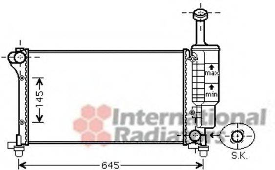 Радіатор, охолодження двигуна VAN WEZEL 17002335