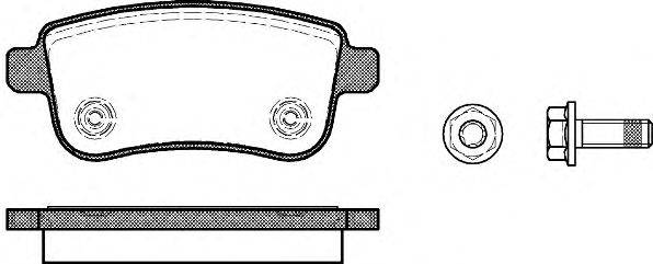 WOKING P1287300 Комплект тормозных колодок, дисковый тормоз