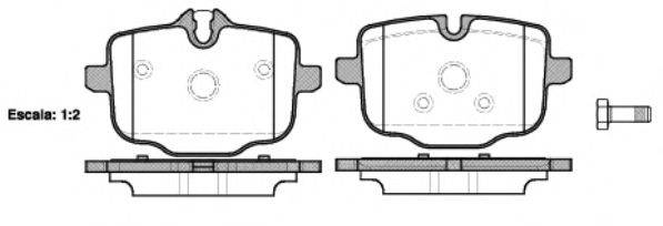 Комплект тормозных колодок, дисковый тормоз WOKING P15333.00