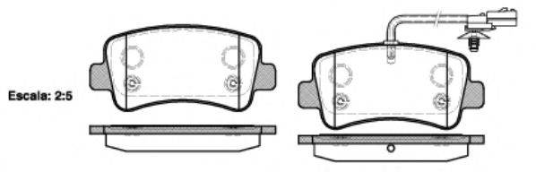WOKING P1539301 Комплект тормозных колодок, дисковый тормоз