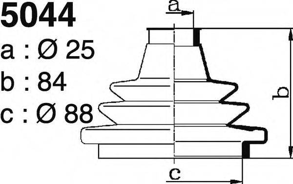 Комплект пильника, приводний вал DEPA 5044