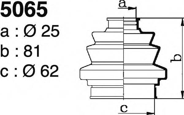 Комплект пильника, приводний вал DEPA 5065
