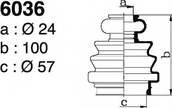DEPA 6036 Комплект пильника, приводний вал