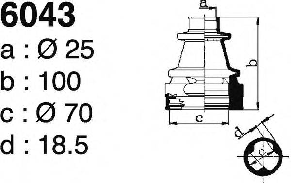 Комплект пильника, приводний вал DEPA 6043