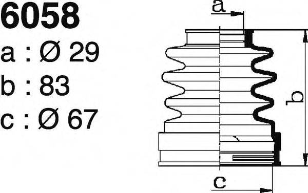 Комплект пильника, приводний вал DEPA 6058