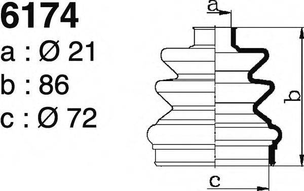 Комплект пылника, приводной вал DEPA 6174